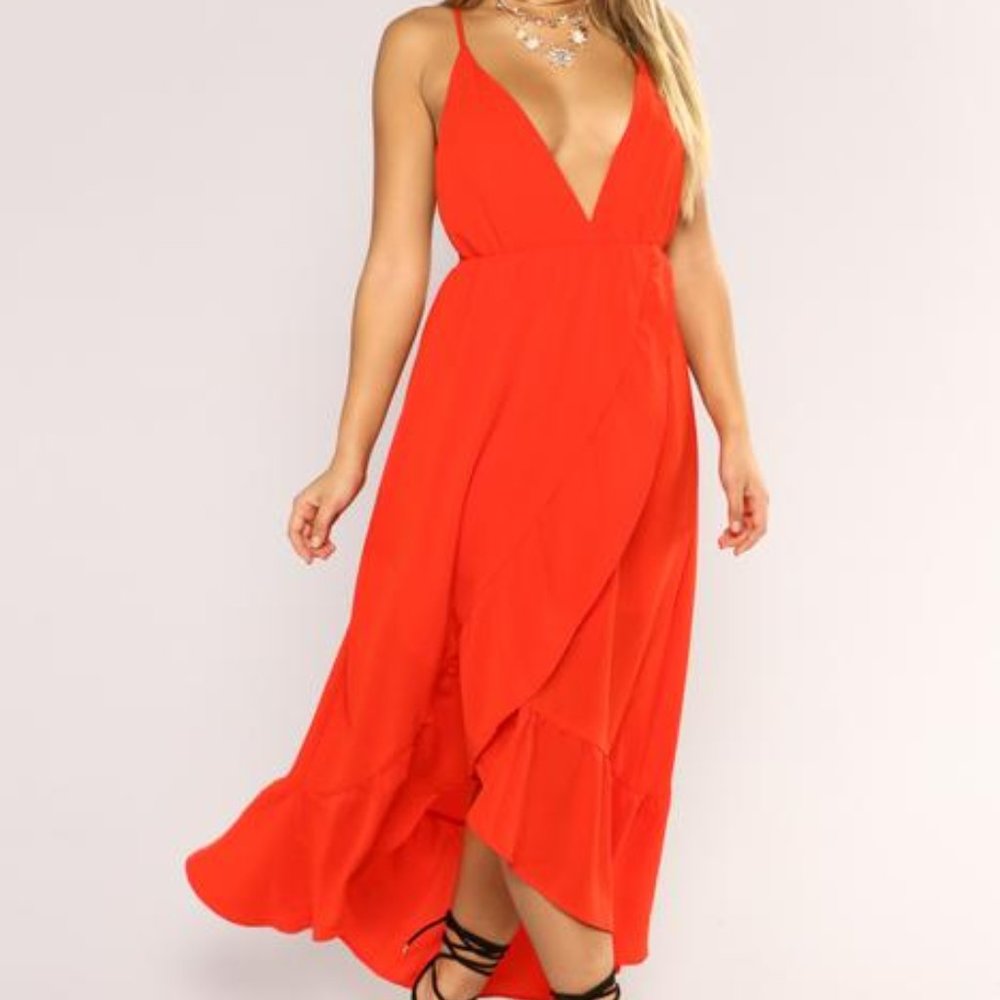 Fashion Nova Red Maxi Dress